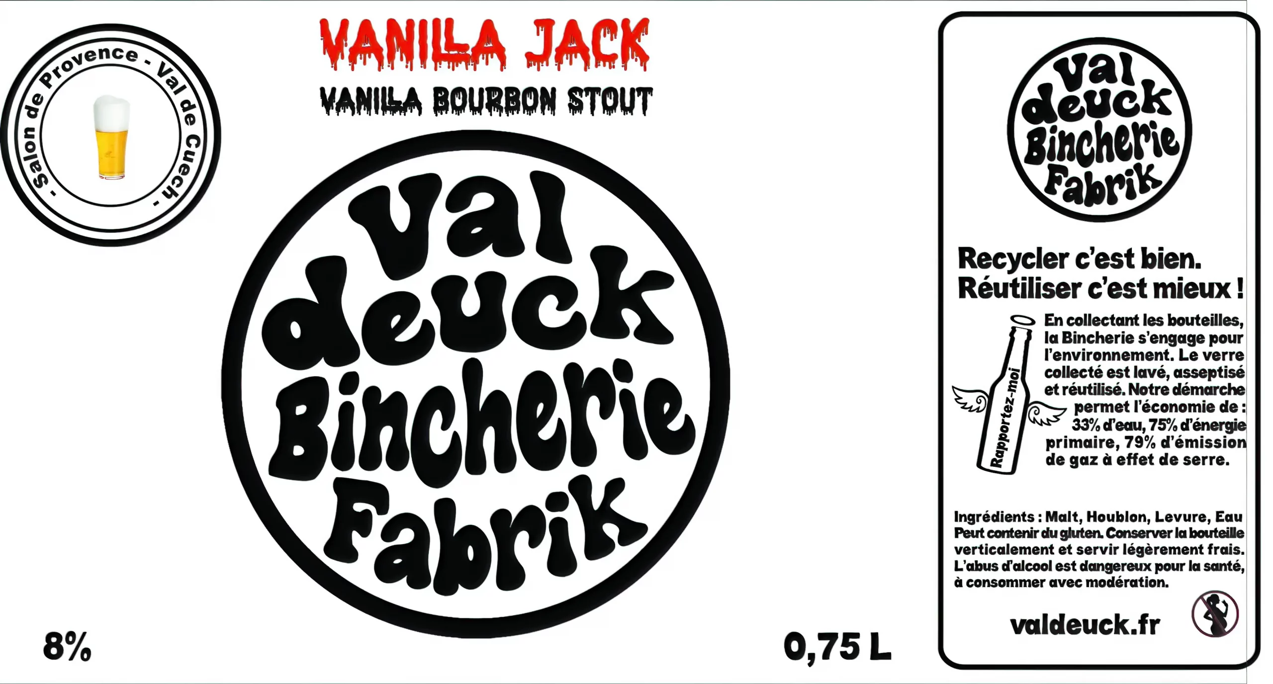 La Vanilla Jack (75cl) valdeuck bincherie fabrik salon de provence