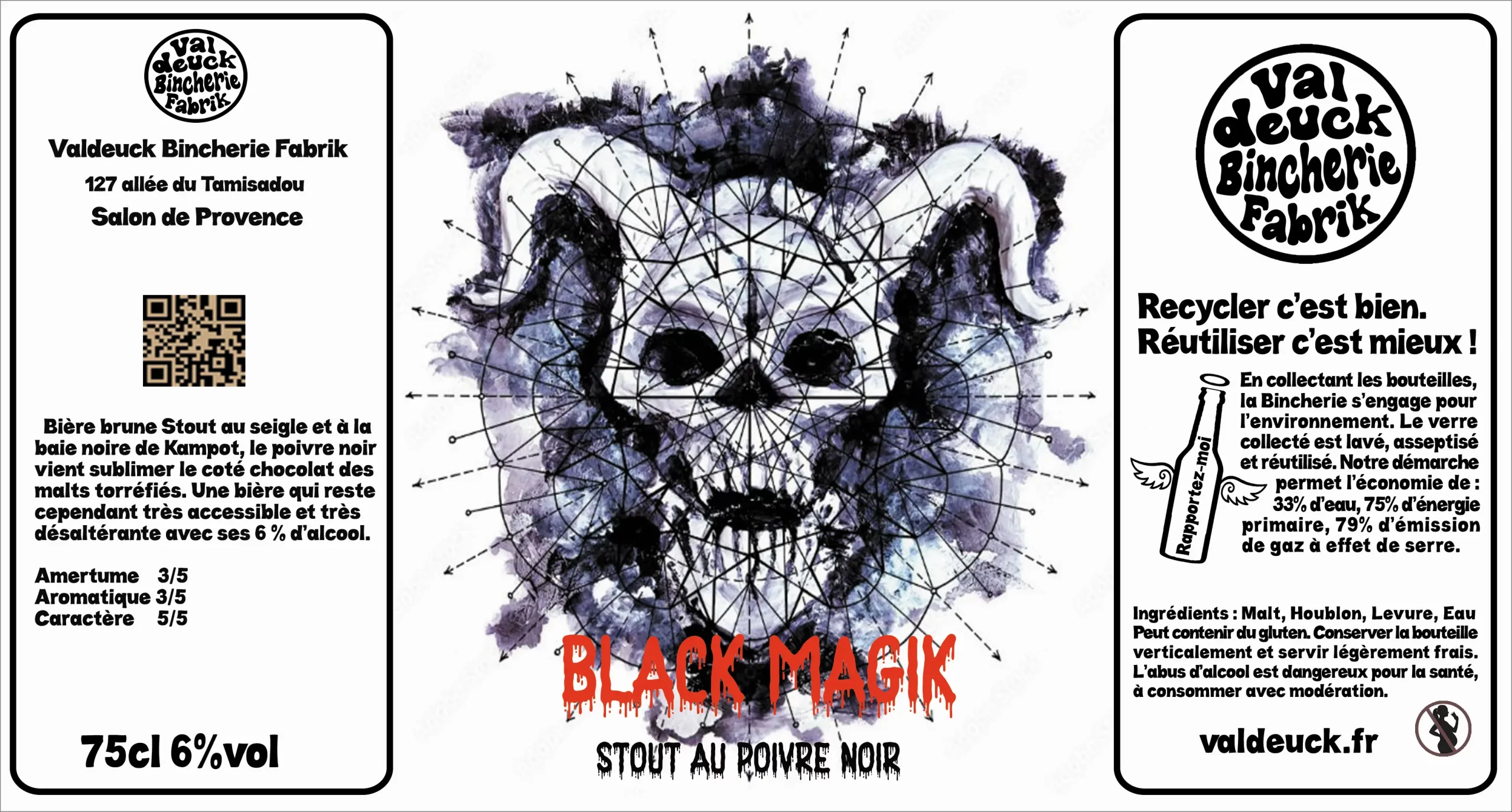 La Black Magik (75cl) valdeuck bincherie fabrik salon de provence