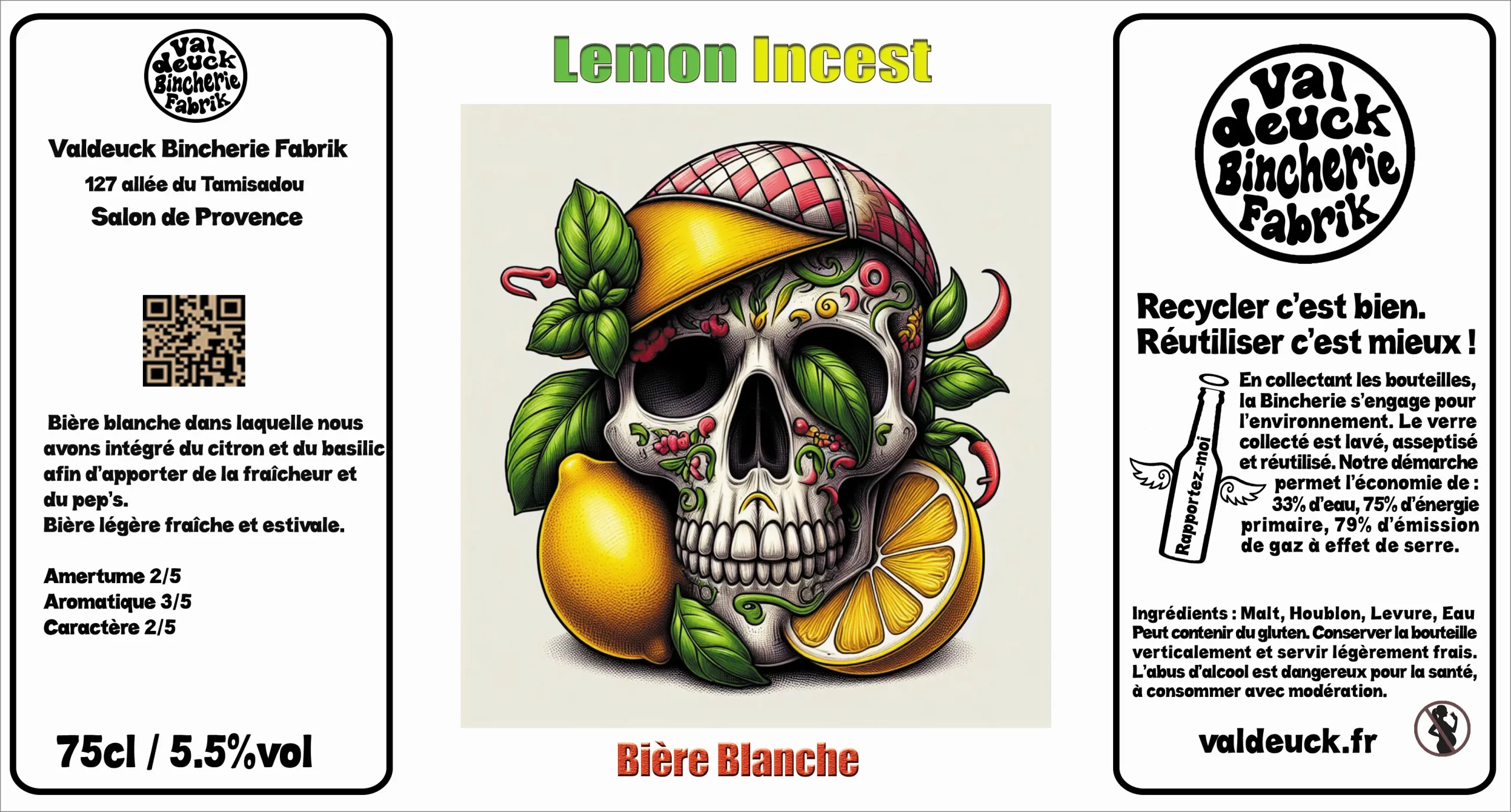 Lemon Incest (75cl) valdeuck bincherie fabrik salon de provence